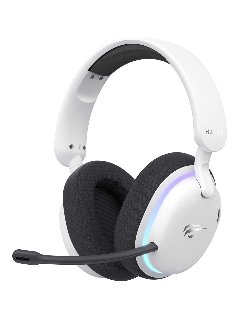 Havit Gamenote Fuxi-h7 Beyaz Rgb Usb Kablolu/kablosuz Kulak Üstü Oyuncu Kulaklığı