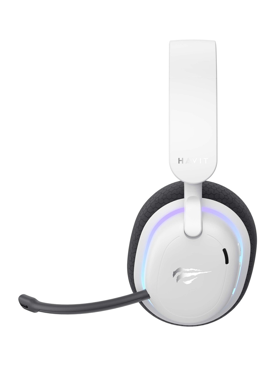 Havit Gamenote Fuxi-h7 Beyaz Rgb Usb Kablolu/kablosuz Kulak Üstü Oyuncu Kulaklığı Görseli