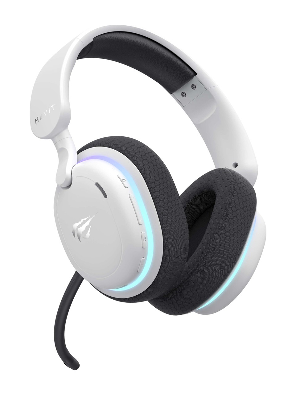 Havit Gamenote Fuxi-h7 Beyaz Rgb Usb Kablolu/kablosuz Kulak Üstü Oyuncu Kulaklığı Görseli