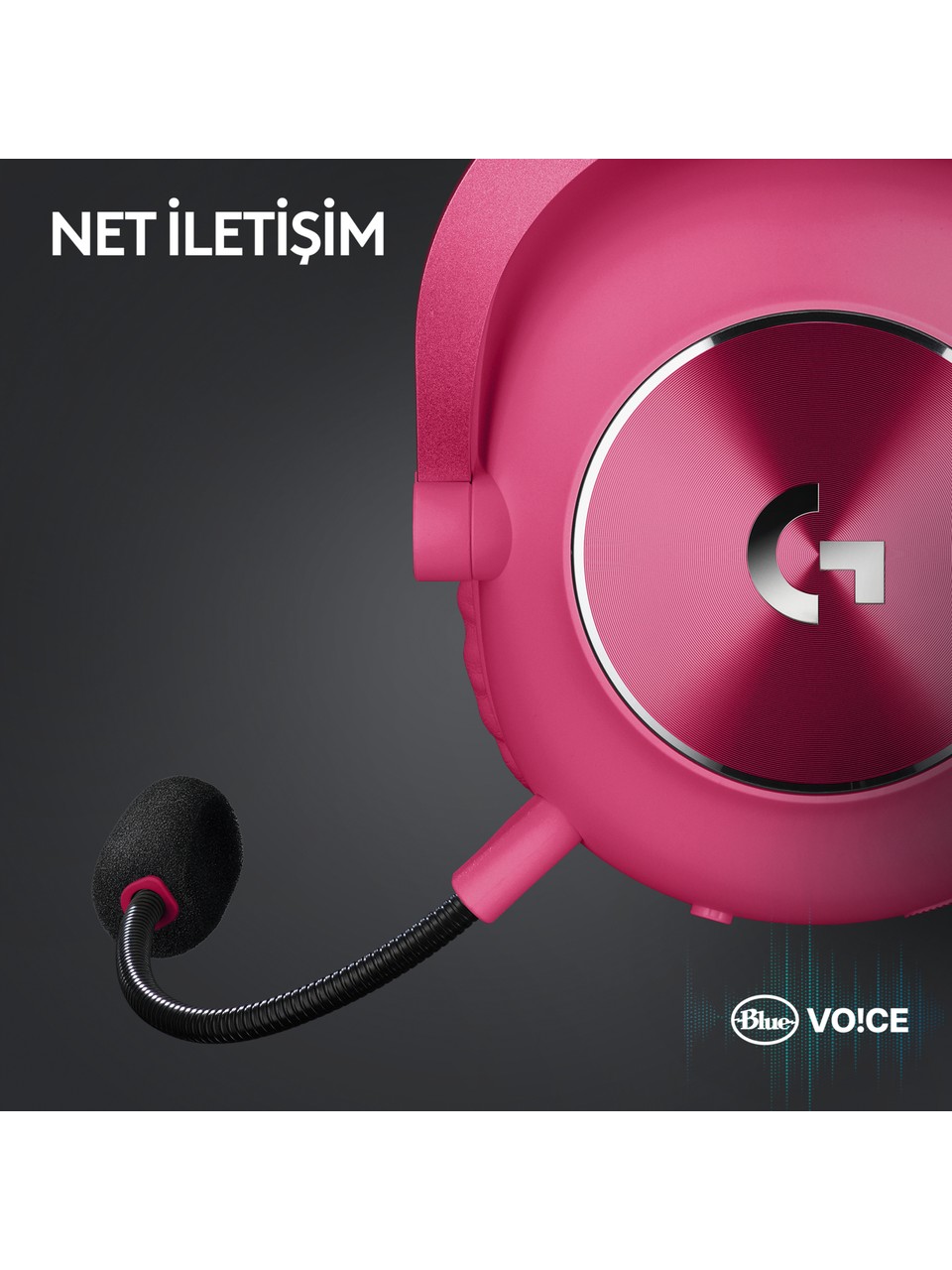 Logitech G Pro X 2 Lightspeed Pembe 7.1 Kablolu/kablosuz Kulak Üstü Oyuncu Kulaklığı Görseli