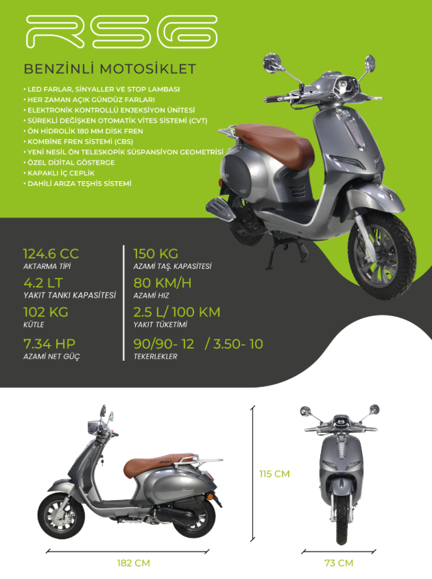 Volta RS6 125 cc Benzinli Motosiklet Görseli