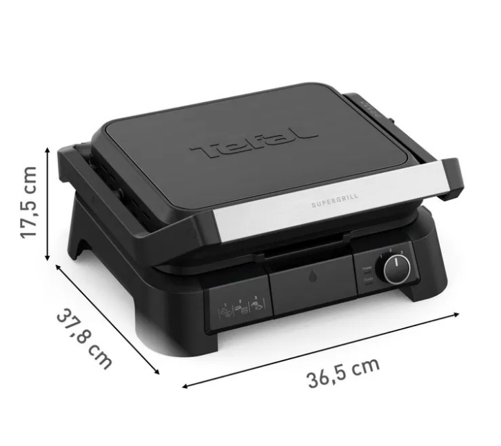 Tefal Supergrill 3in1 Siyah 2000 W Izgara Ve Tost Makinesi Görseli