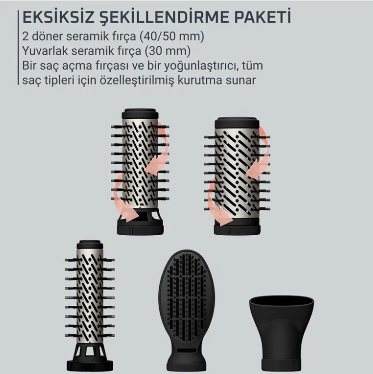 Rowenta Brush Activ Ub9540f0 5in1 Saç Şekillendirme Seti Görseli