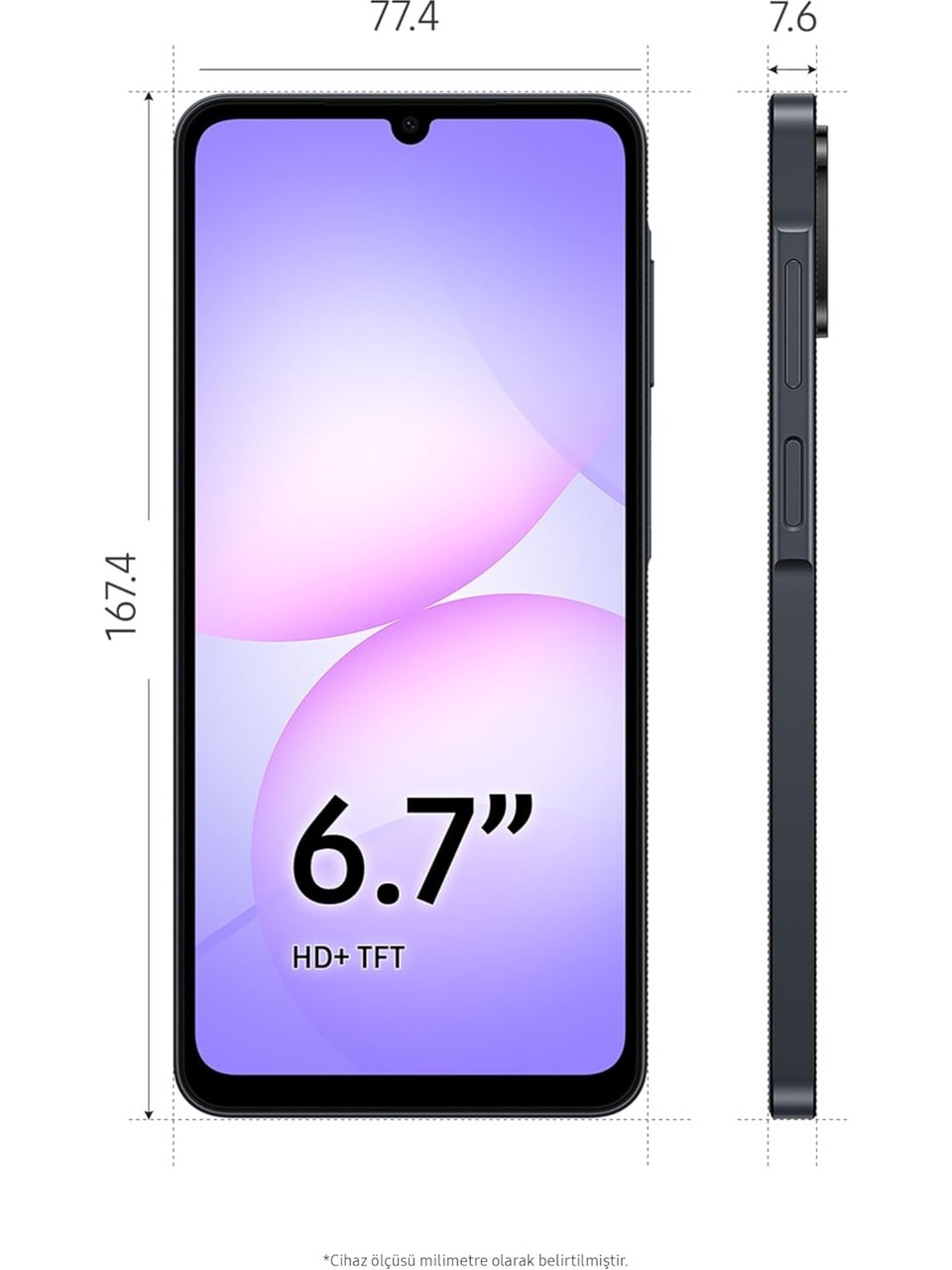 Samsung Galaxy A07 4 Gb 128 Gb Cep Telefonu Siyah Görseli