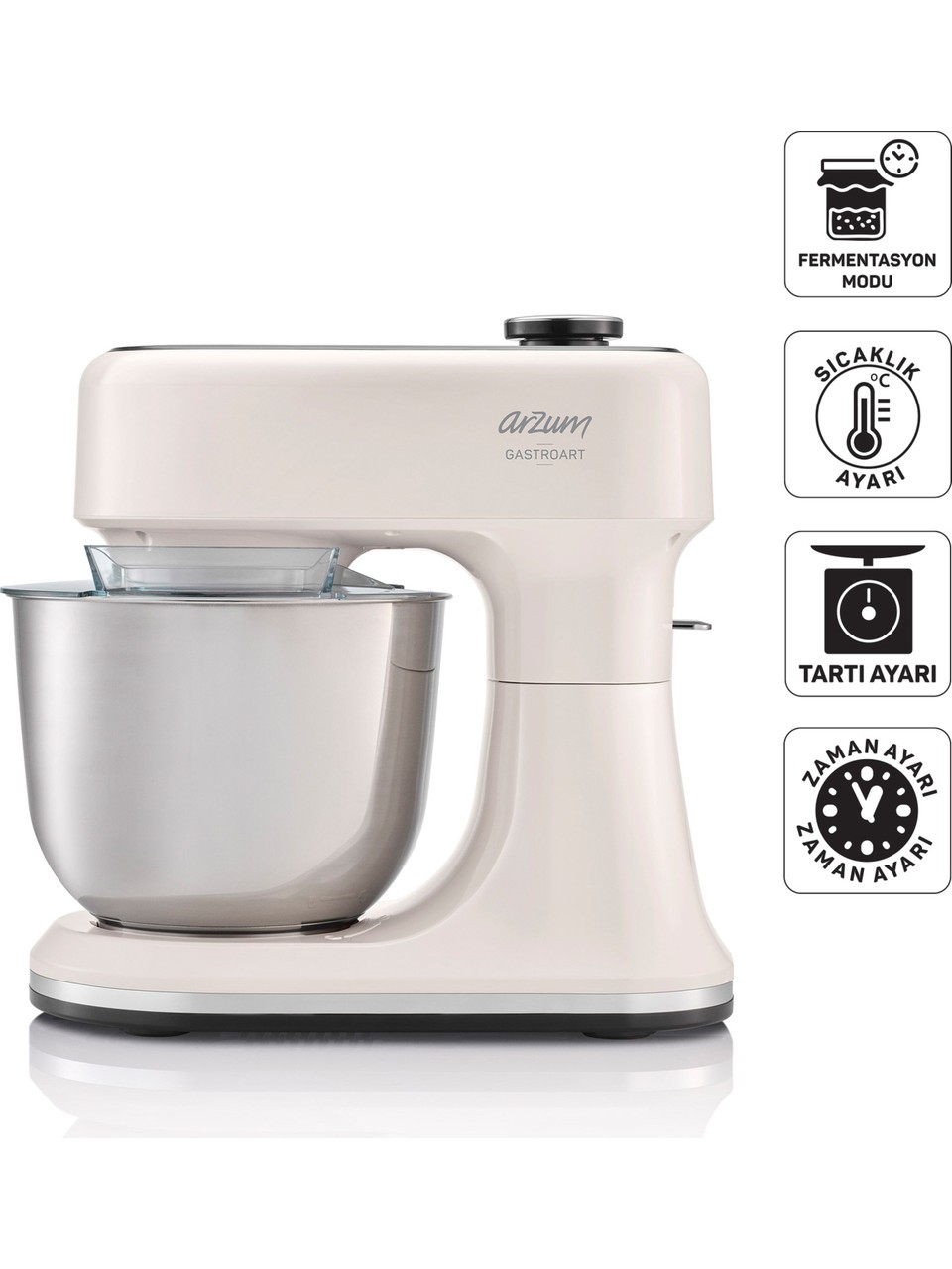 Arzum Ar1190-33 Gastroart Stand Mikser Krem