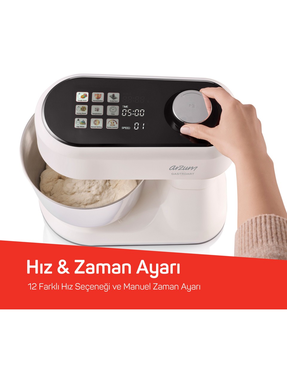 Arzum Ar1190-33 Gastroart Stand Mikser Krem Görseli
