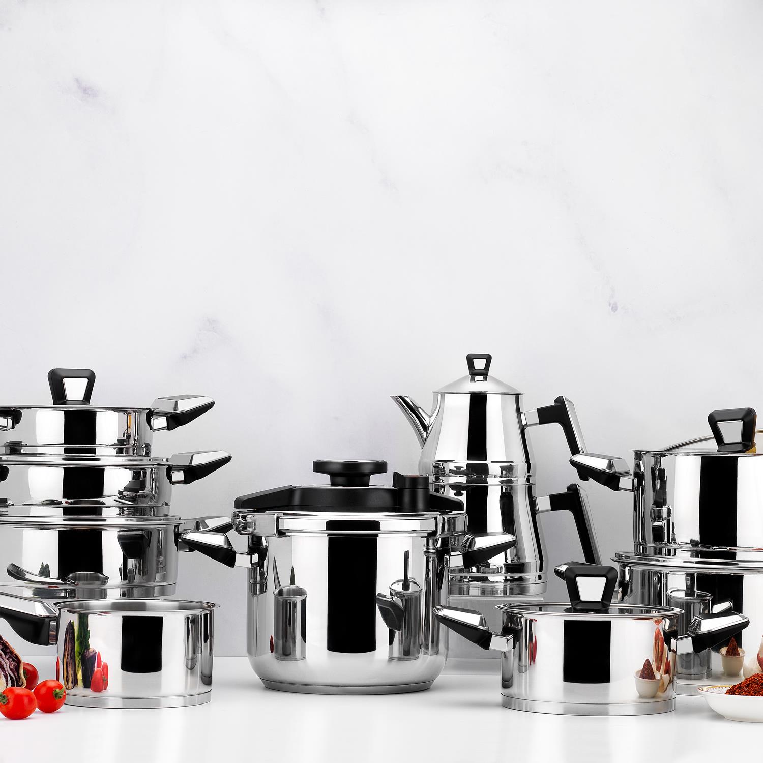 Schafer Premium Çelik Çeyiz Seti 18 Parça-ınox