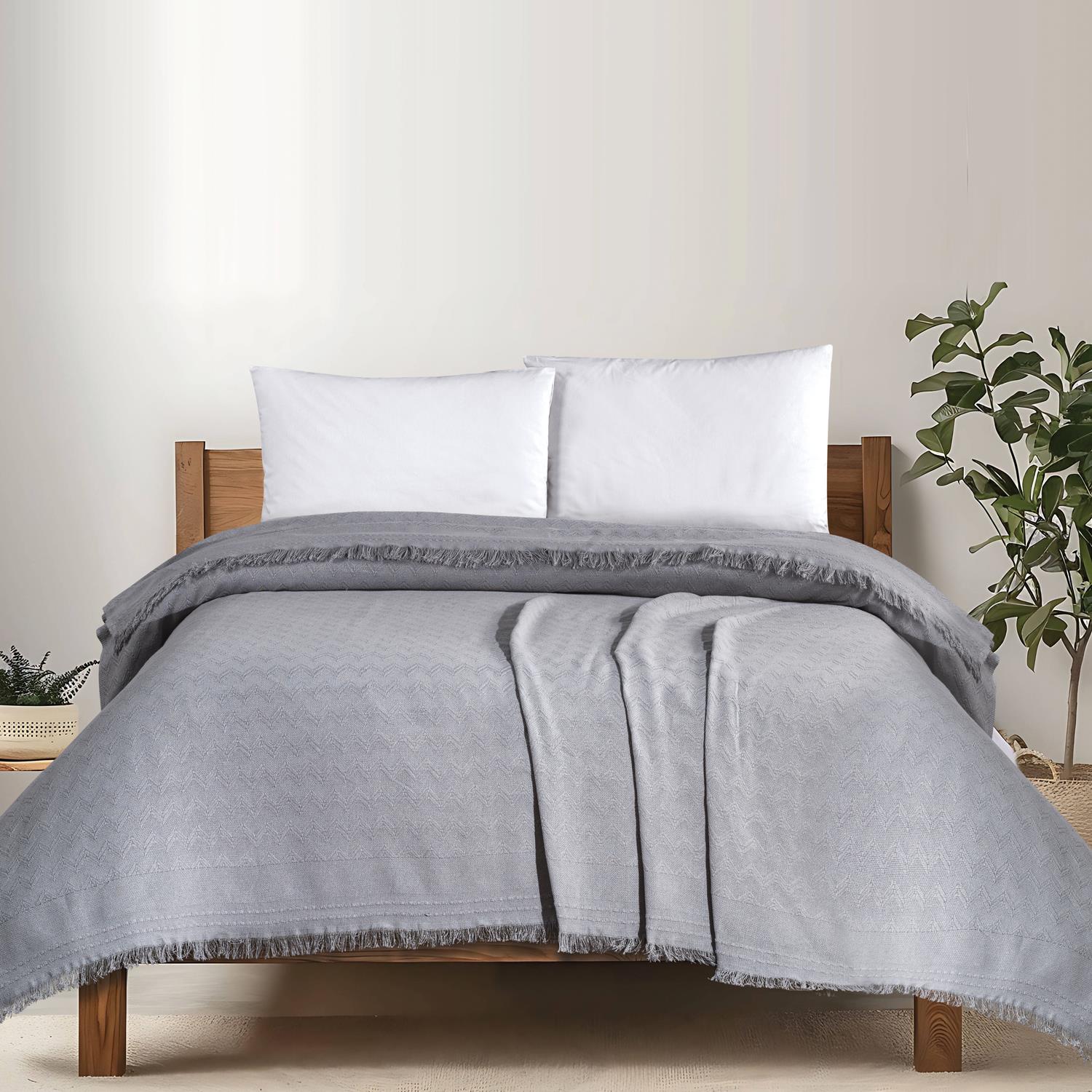 Schafer Home Zuma Çift Kişilik Pike 200x220 Cm-gri Görseli