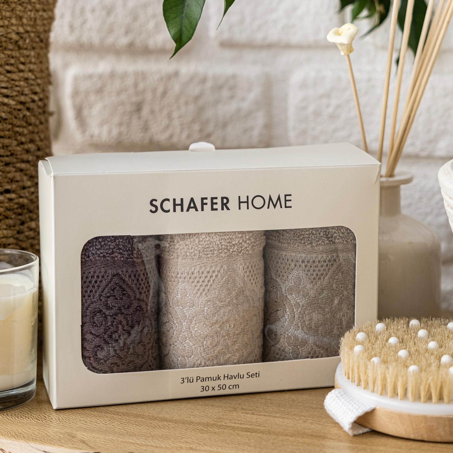 Schafer Home Noho 3 Lü Havlu Seti 30x50-asorti01 Görseli