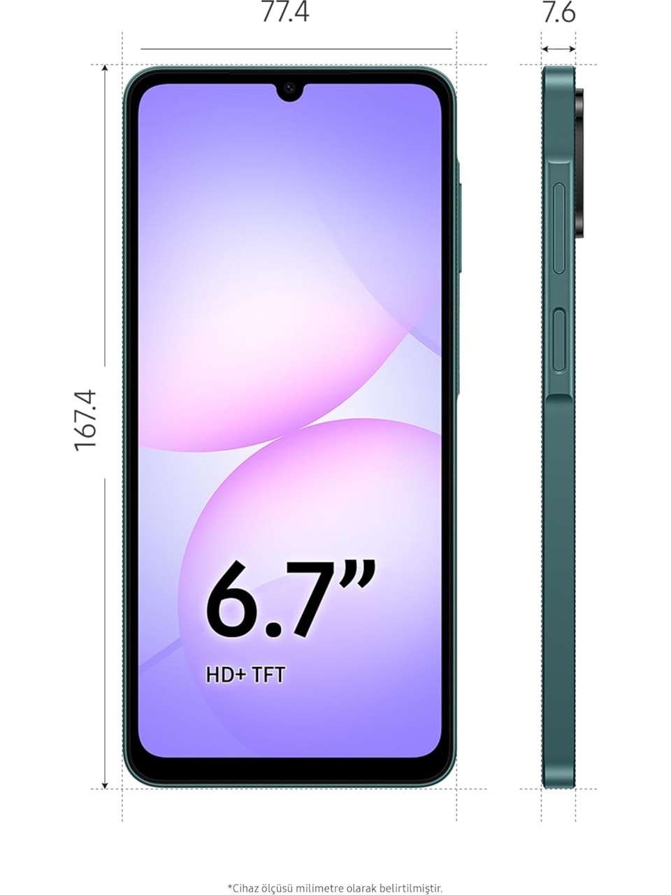Samsung Galaxy A07 4 Gb 128 Gb Cep Telefonu Yeşil Görseli