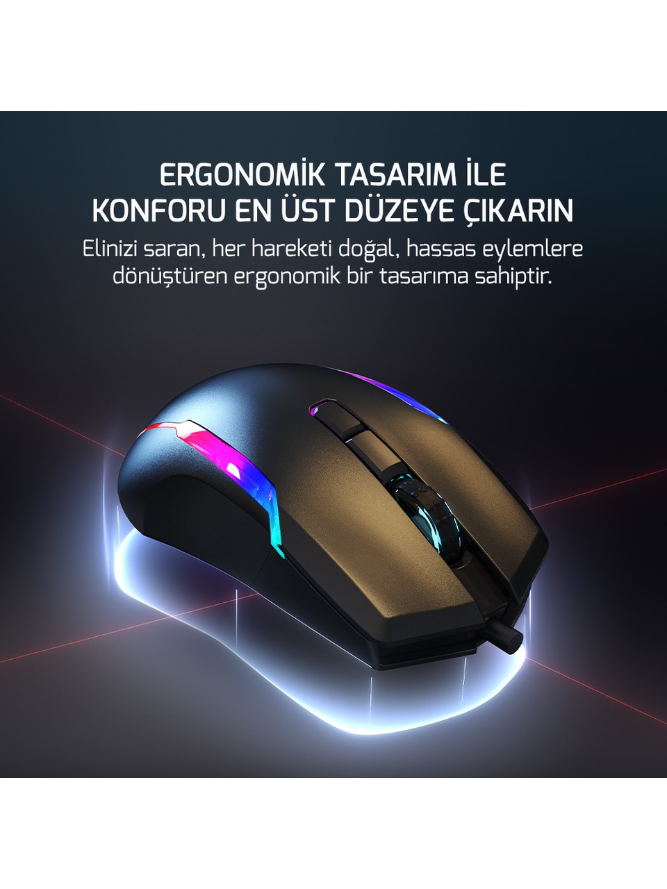 Gamepower Icarus RGB Optik Kablolu Oyuncu Mouse Görseli