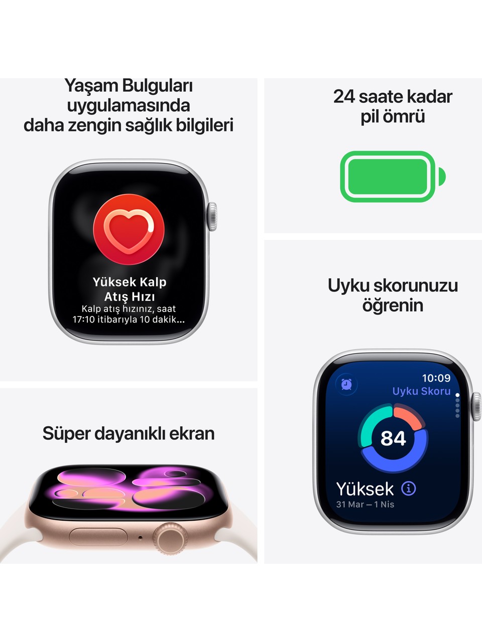 Apple Watch Series 11 GPS 42mm Alüminyum Kasa ve Spor Kordon Akıllı Saat Görseli