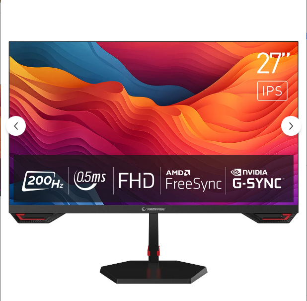 Rampage Crimson Cr27r200 27" 0.5 Ms Full Hd Ips 200 Hz Oyuncu Monitörü