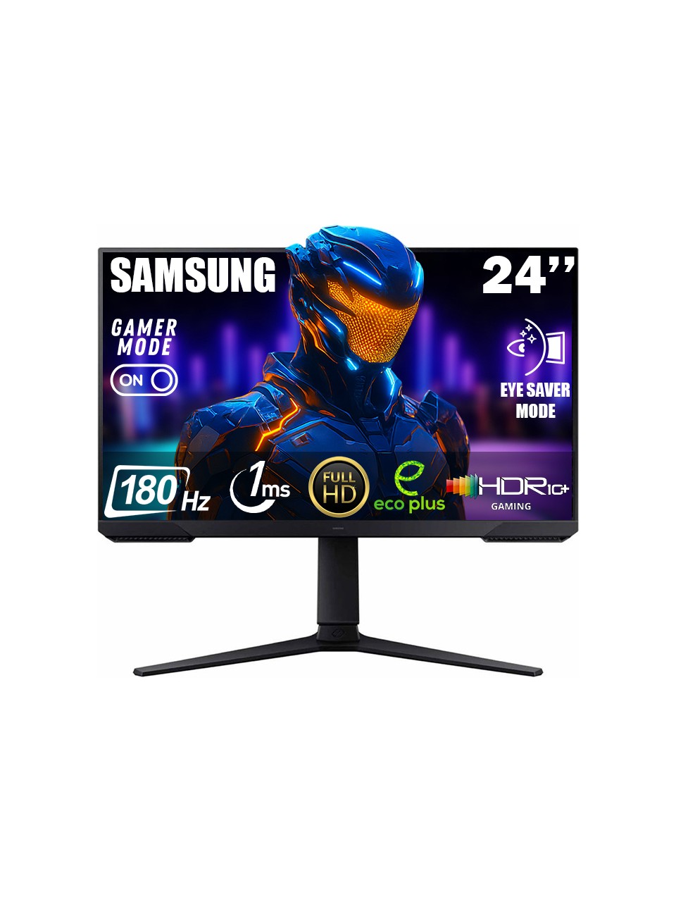 Samsung Odyssey G3 Ls24dg302euxuf 24" 1 Ms Full Hd Pivot 180 Hz Oyuncu Monitörü