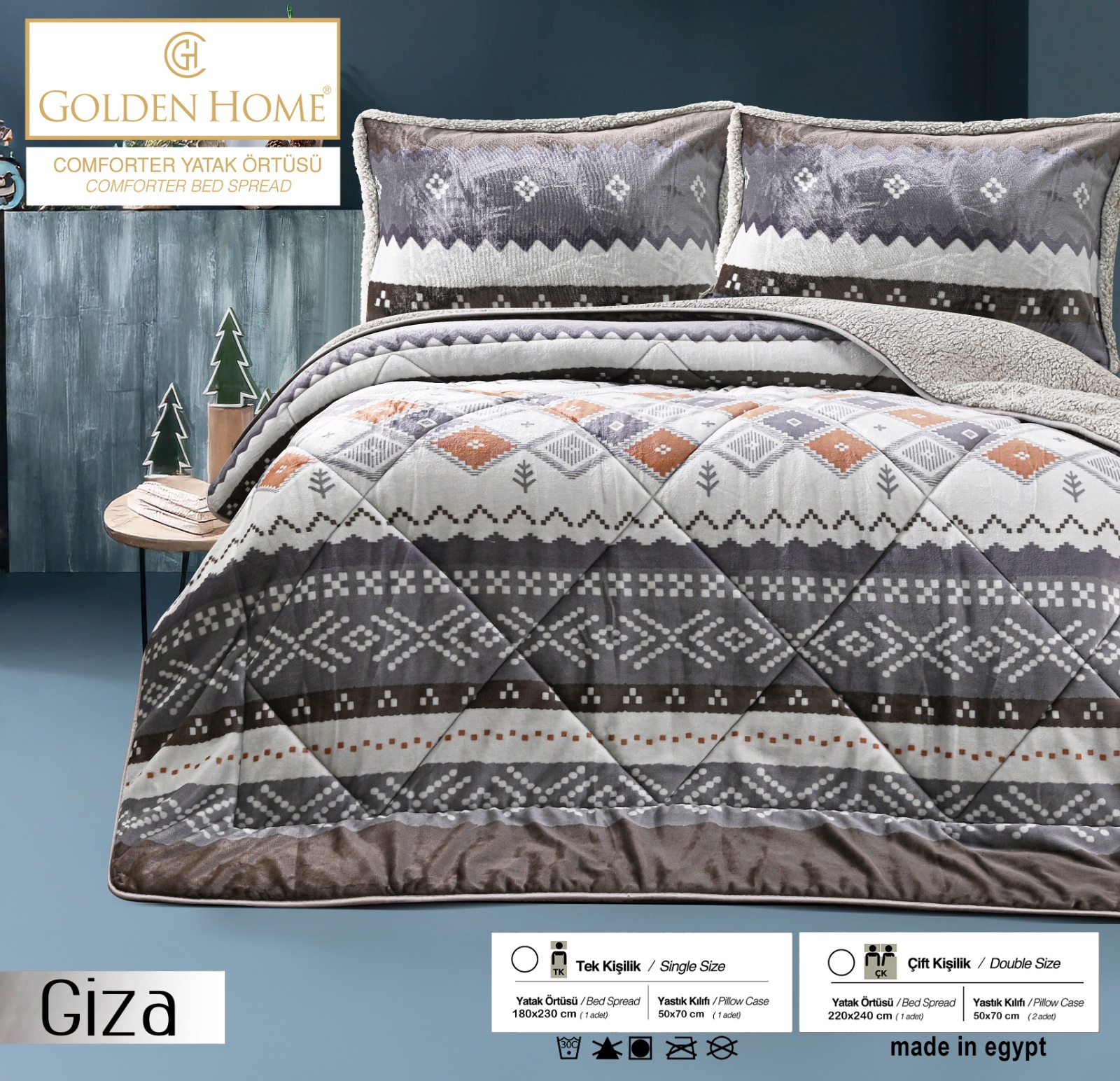 Golden Home Comforter Yorgan Seti Ç.k Gıza