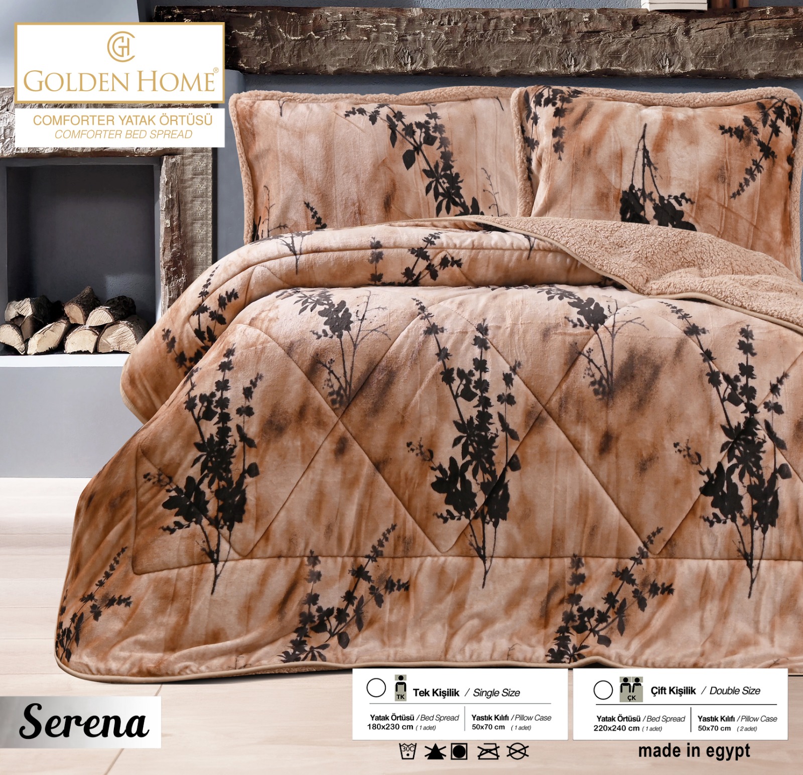 Golden Home Comforter Yorgan Seti Ç.k Serena