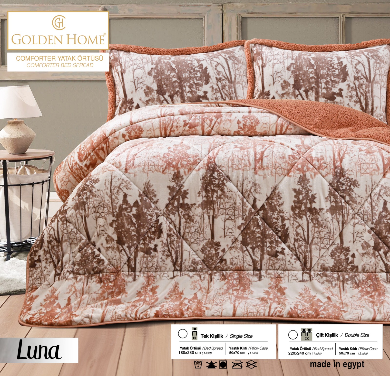 Golden Home Comforter Yorgan Seti Ç.k Luna /Lunya