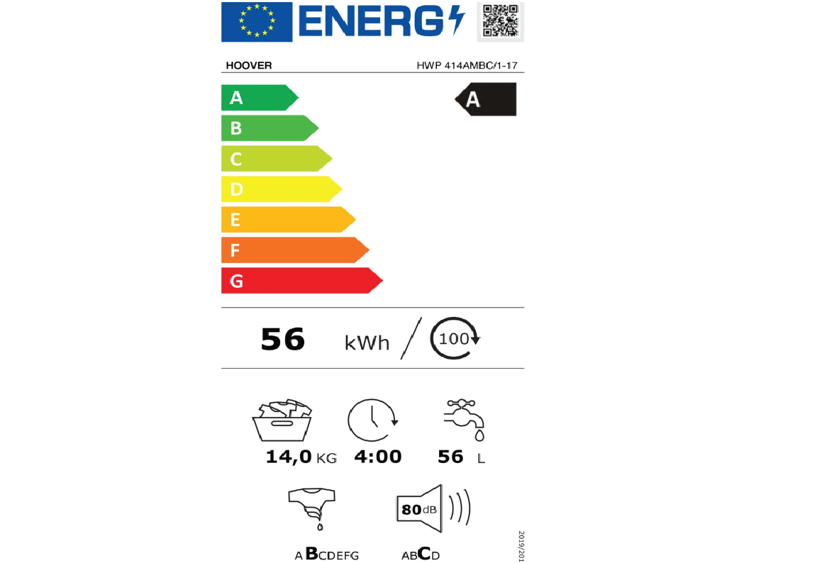 Hoover HWP 610AMBC /1-S Wi-Fi 10 kg 1600 Devir Çamaşır Makinesi Görseli