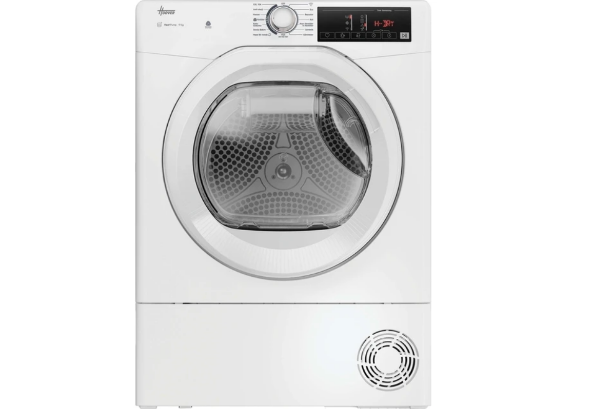 Hoover HRE 9N2TE-17 9 kg Wi-Fi Bağlantılı Isı Pompalı Kurutma Makinesi