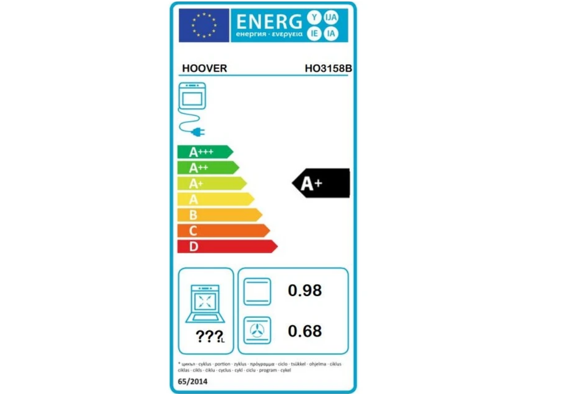 Hoover HO3158B Siyah Ankastre Fırın Görseli