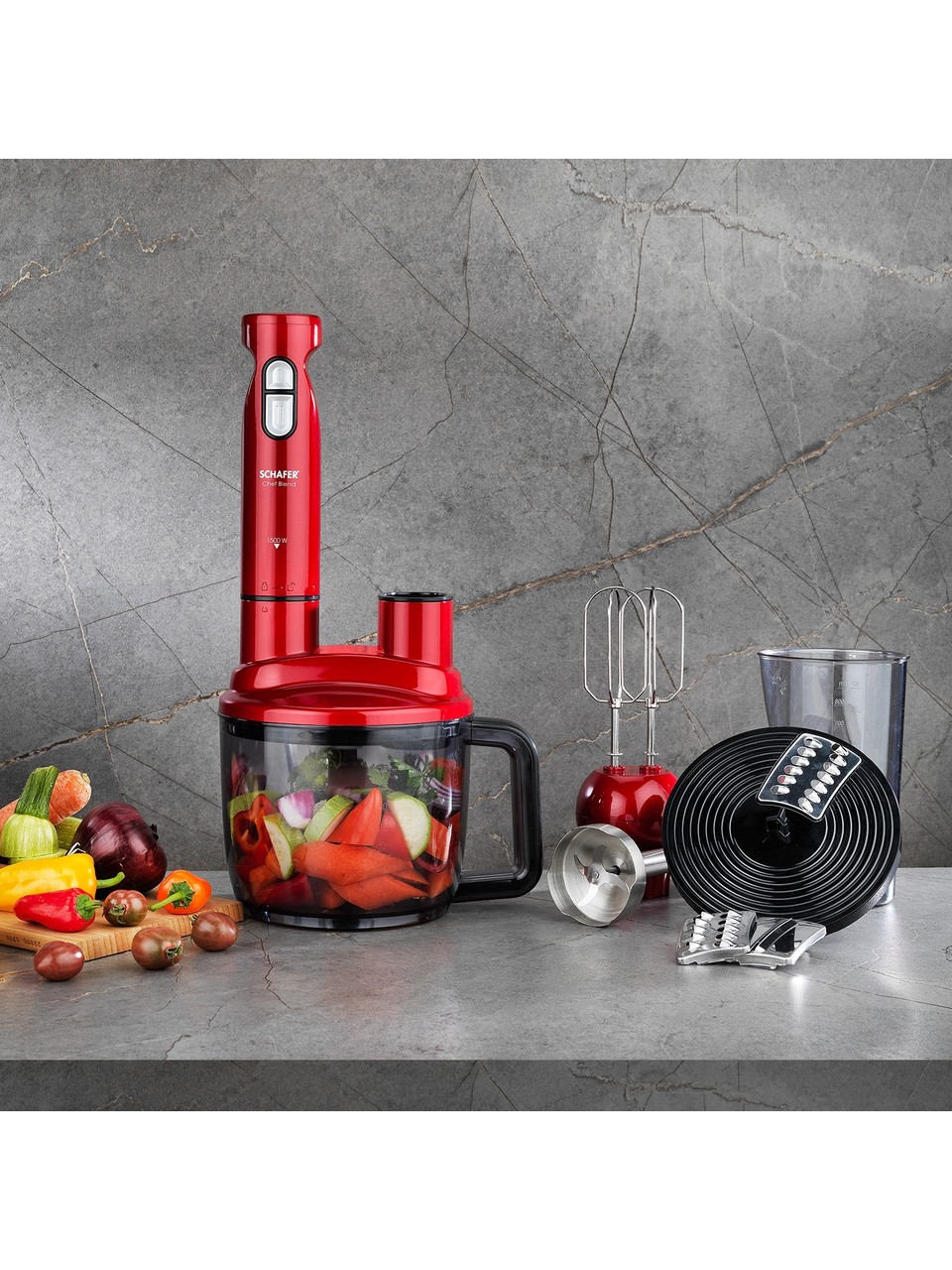 Schafer Chef Blend Mega Blender Set-kırmızı Görseli