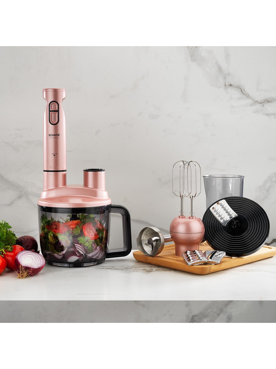 Schafer Chef Blend Mega Blender Set- rose gold