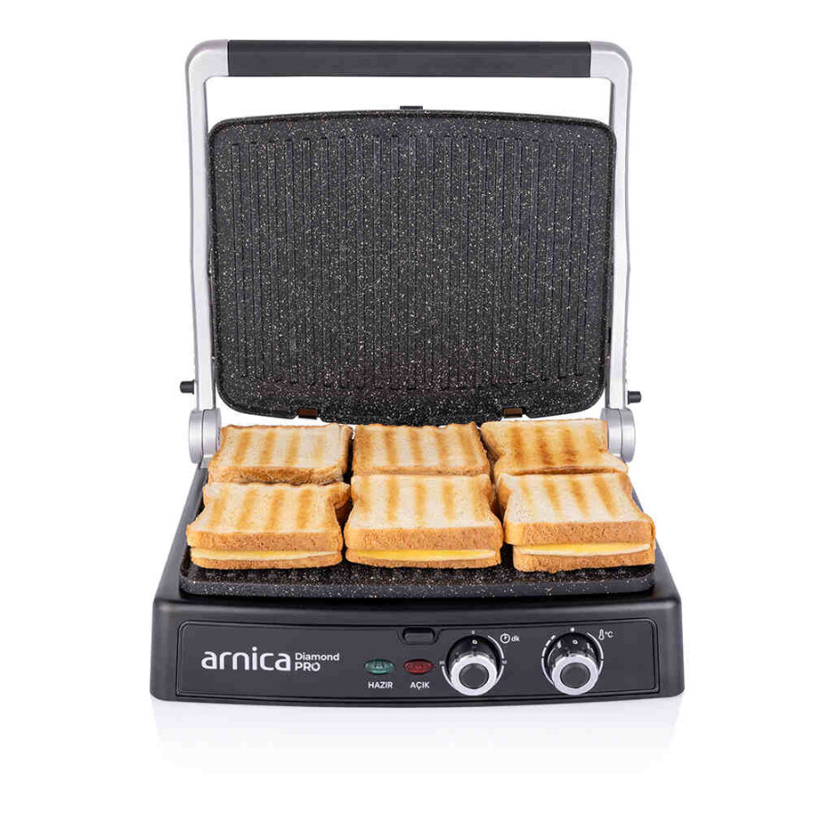 Arnica Gh26411 Dıamond Pro Tost Makinesi Siyah Görseli