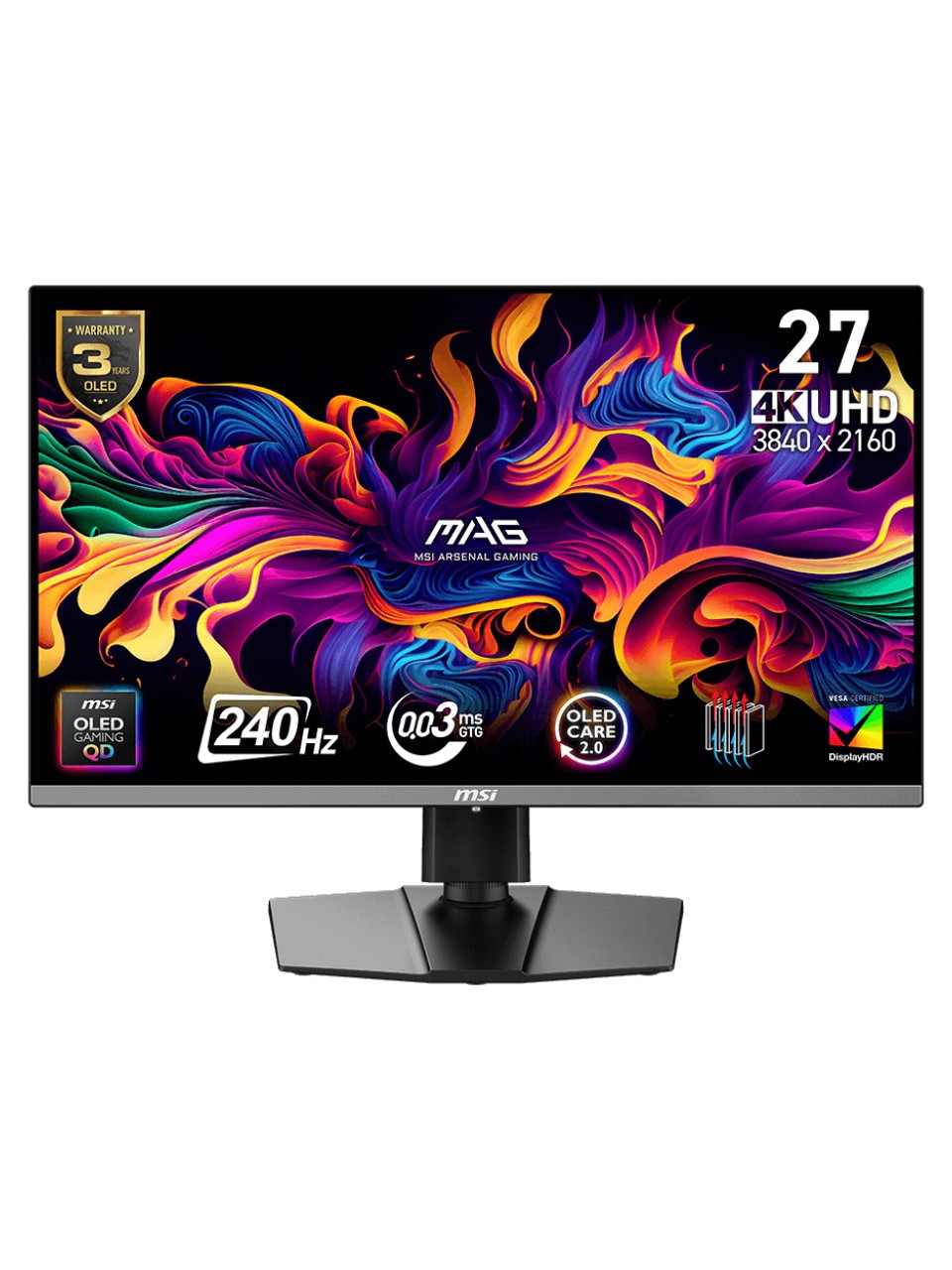 MSI MAG 272UP QD-OLED X24 27" 0.03 ms 4K Pivot 240 Hz Oyuncu Monitörü