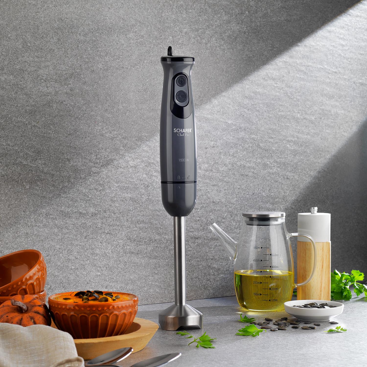 Schafer Chef Blend Çubuk Blender-Antrasit/siyah