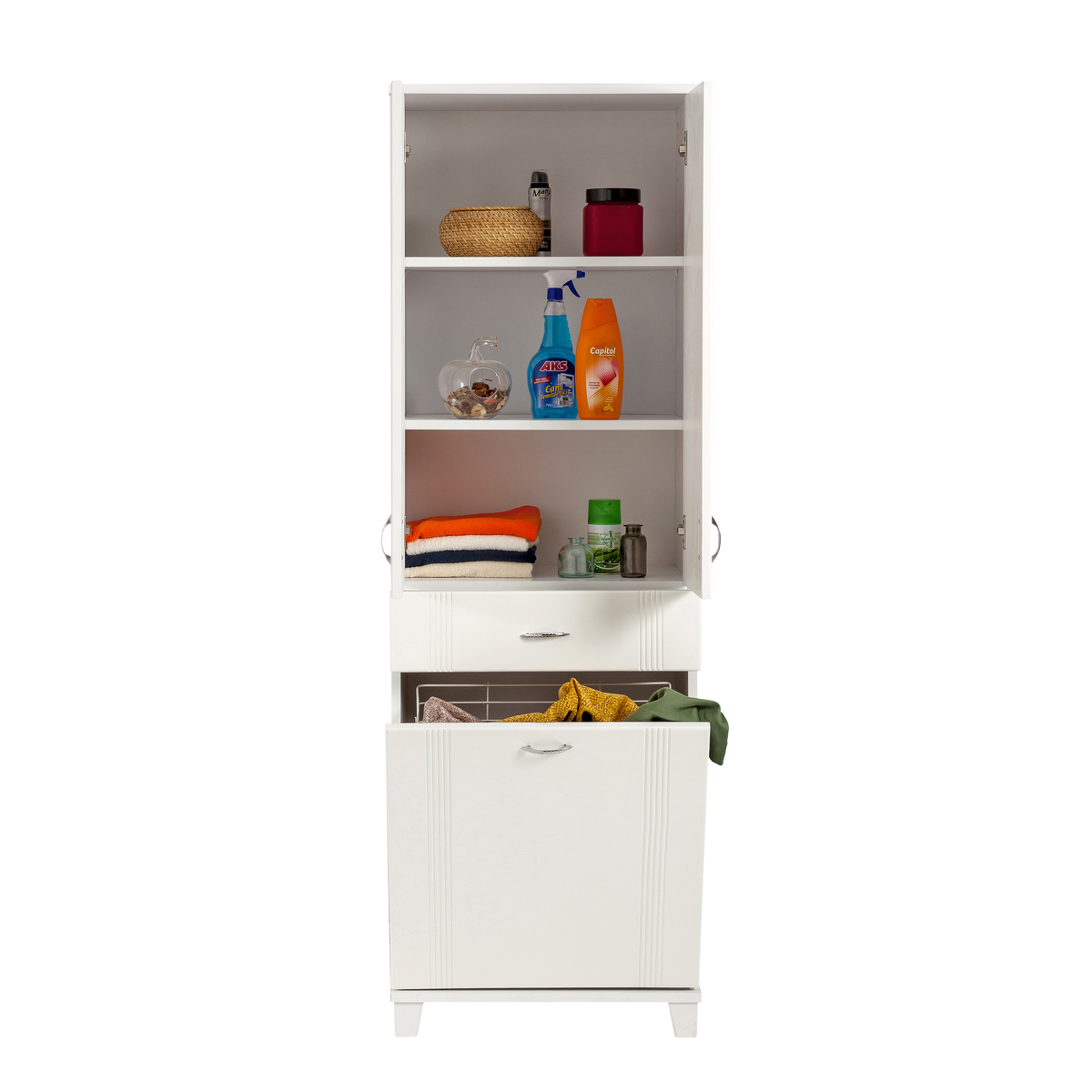 Sembol S 181 Lake Kapaklı Çamaşır Sepetli Dolap 180x60x40 Görseli