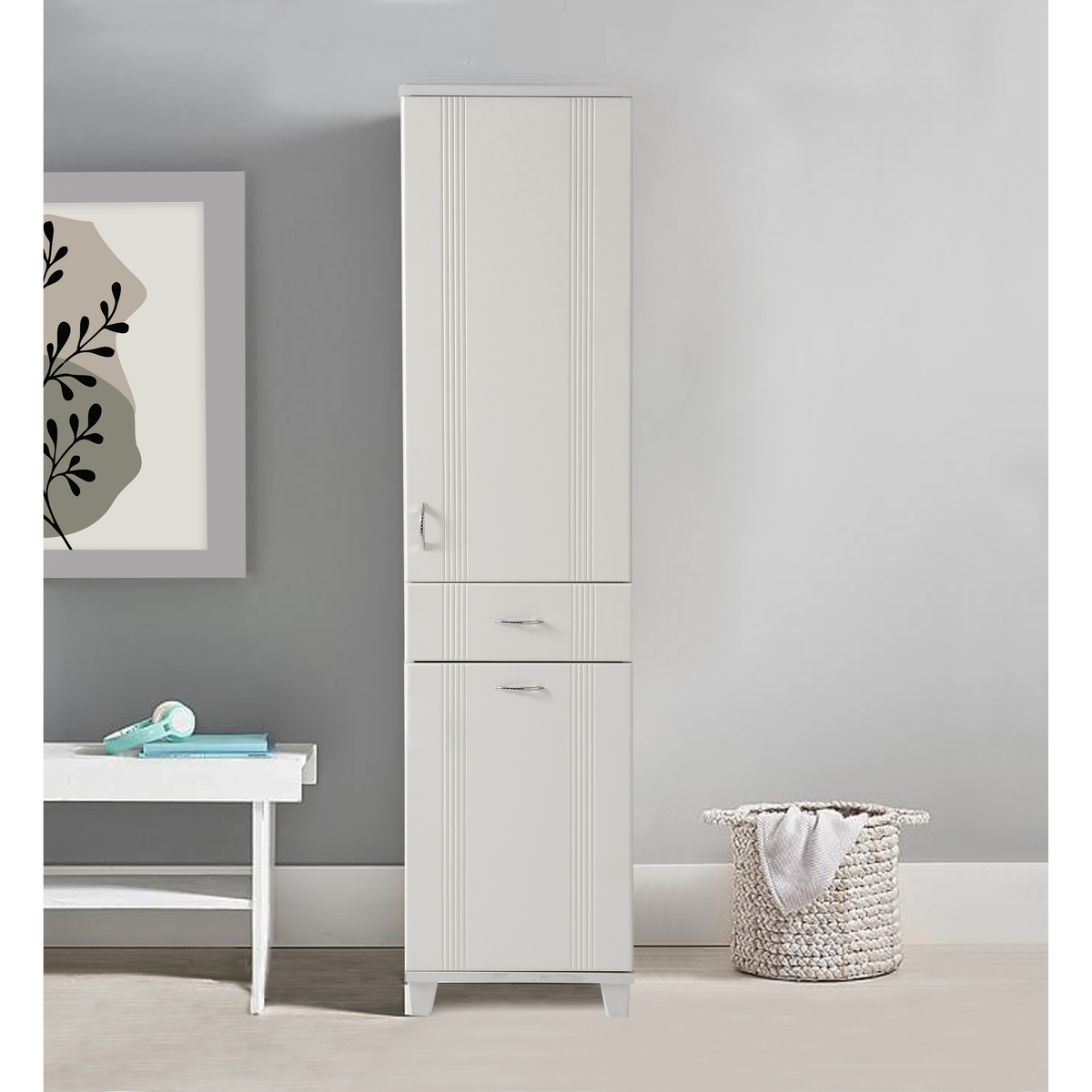 Sembol S 187 Çamaşır Sepetli Lake Kapaklı Dolap 180x45x40 Görseli