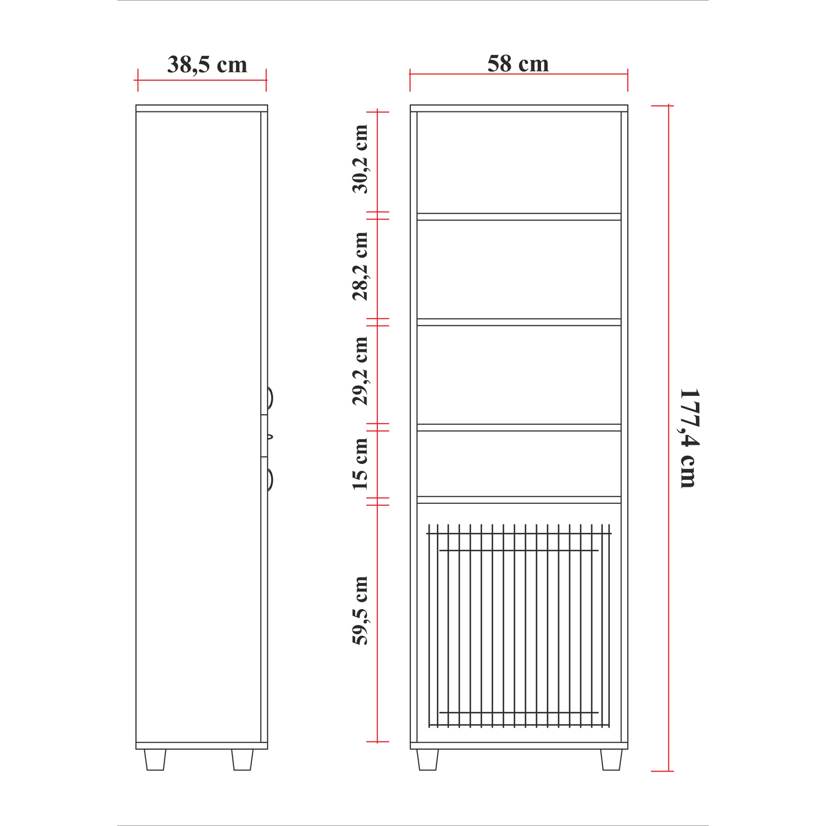 Sembol 183 Bohem Cam Lake Kapaklı Çamaşır Sepetli Dolap 180x60x40 Görseli