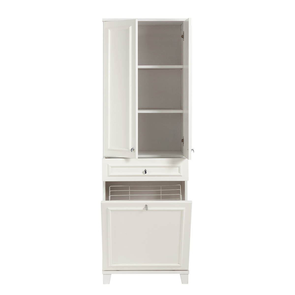 Sembol 181 Çitali Lake Kapaklı Çamaşır Sepetli Dolap 180x60x40 Görseli