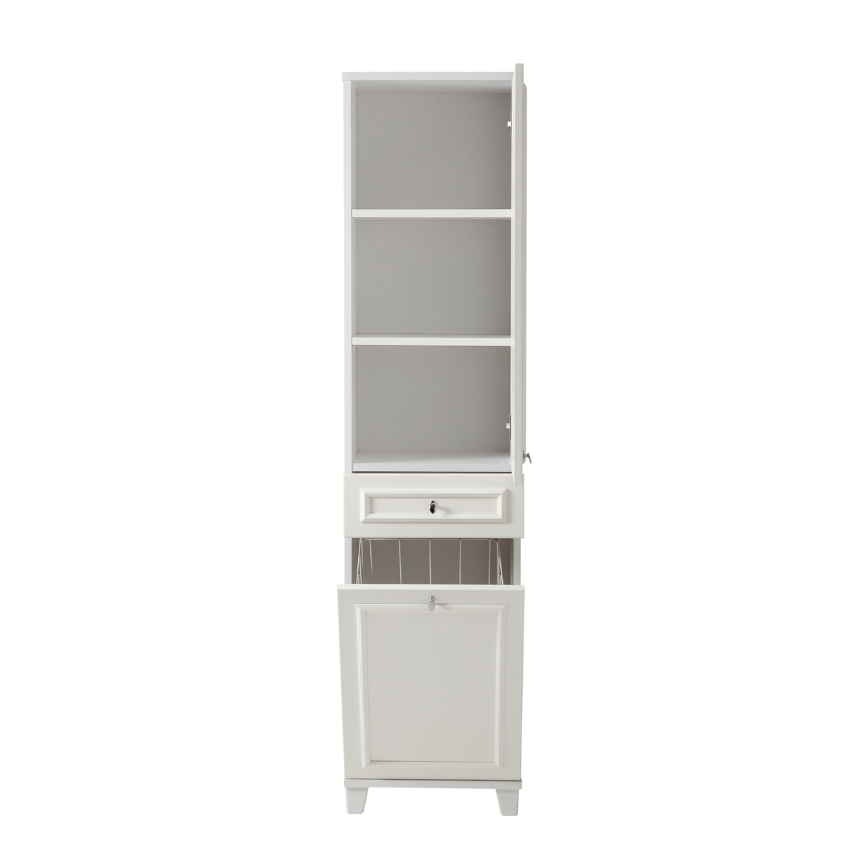 Sembol 187 Çitali Çamaşır Sepetli Lake Kapaklı Dolap 180x45x40 Görseli