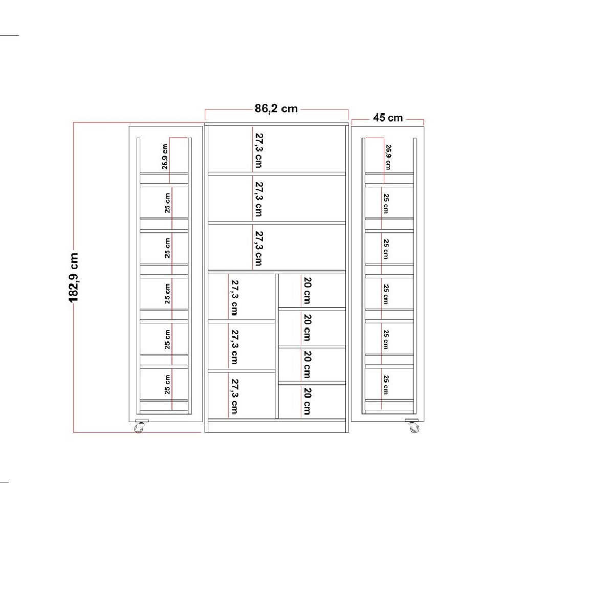 Sembol Kd 02 Kiler Dolabı 2 Kapılı 165 ( A )1830x862x469 Görseli