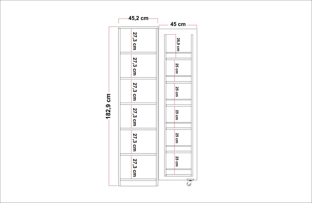 Sembol Kd 06 Kiler Dolabı Tek Kapılı 90 ( A ) 1830x442x469 Görseli