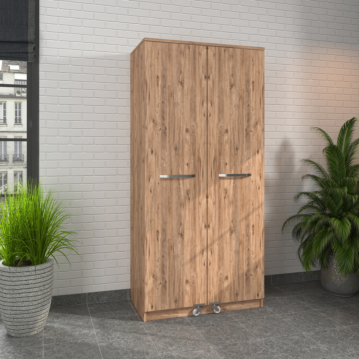 Sembol Kd 07 Kiler Dolabı 2 Kapılı 165 3 Çekmeceli  ( A ) 1830x862x469