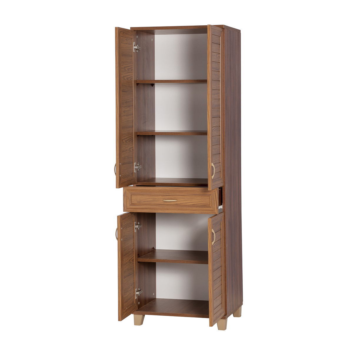 Sembol P 1082 Tek Çekmeceli - 4 Kapaklı Dolap ( Kahve ) 180x60x40 Görseli