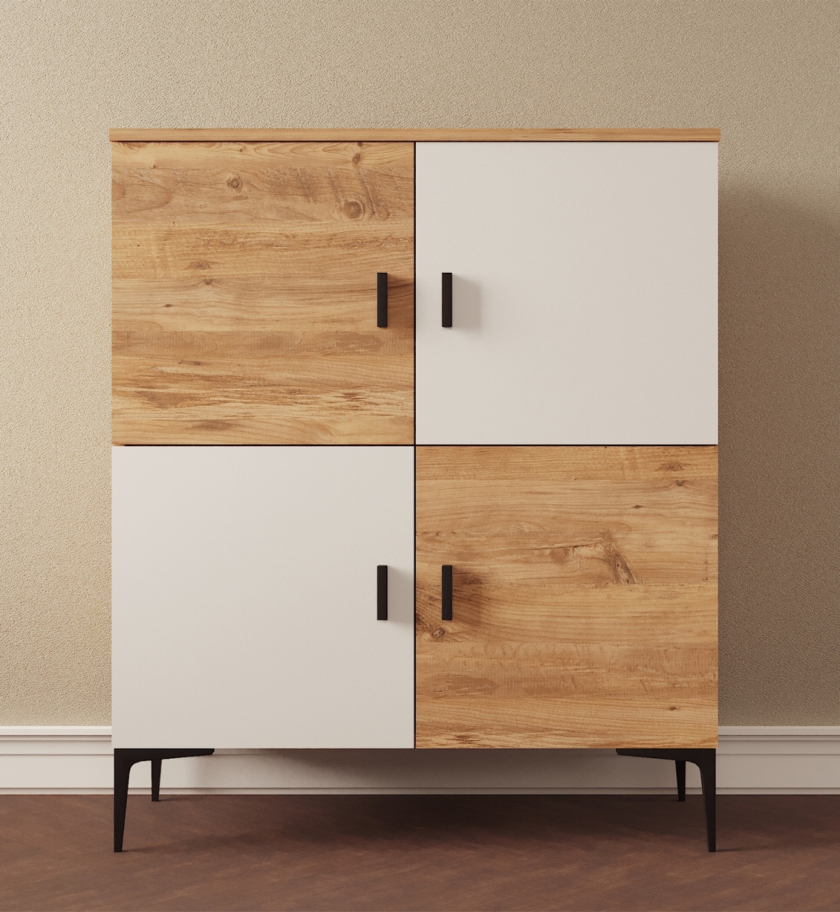 Sembol A 54 4 Kapaklı Dama Ayakkabılık 104x98x35