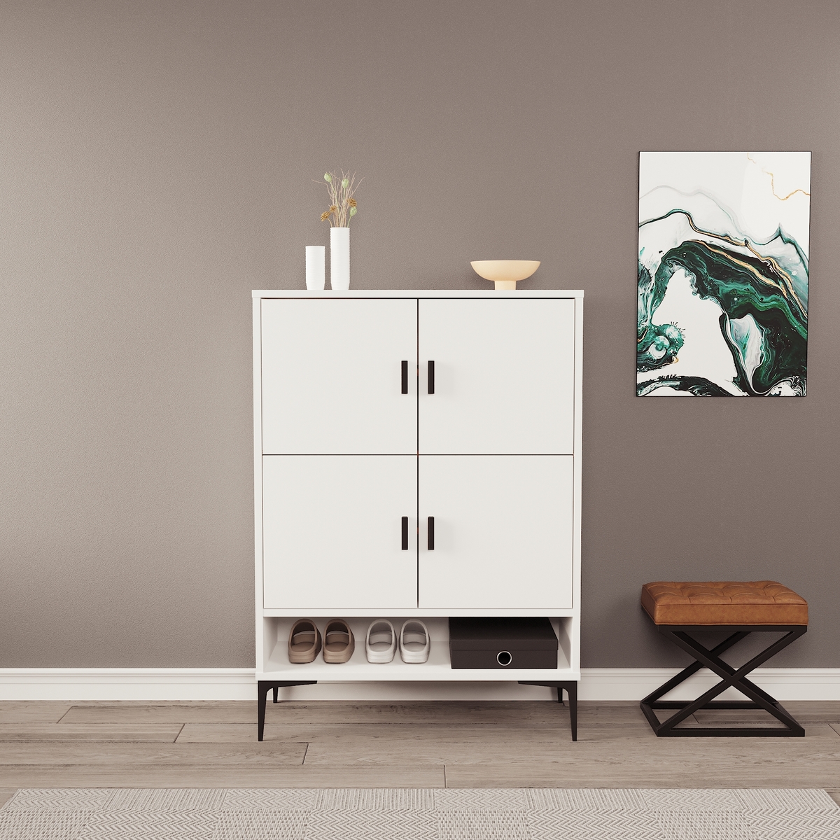Sembol A 60 4 Kapaklı Ayakkabılık ( B ) 90x90x135 Görseli