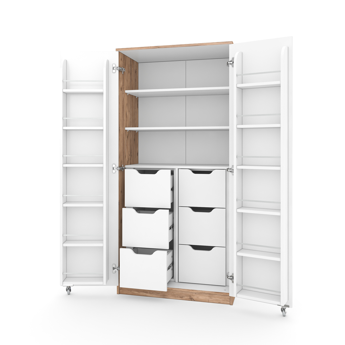 Sembol Kd 08 Kiler Dolabı 2 Kapılı 165 6 Çekmeceli ( AB ) 1830x862x469 Görseli
