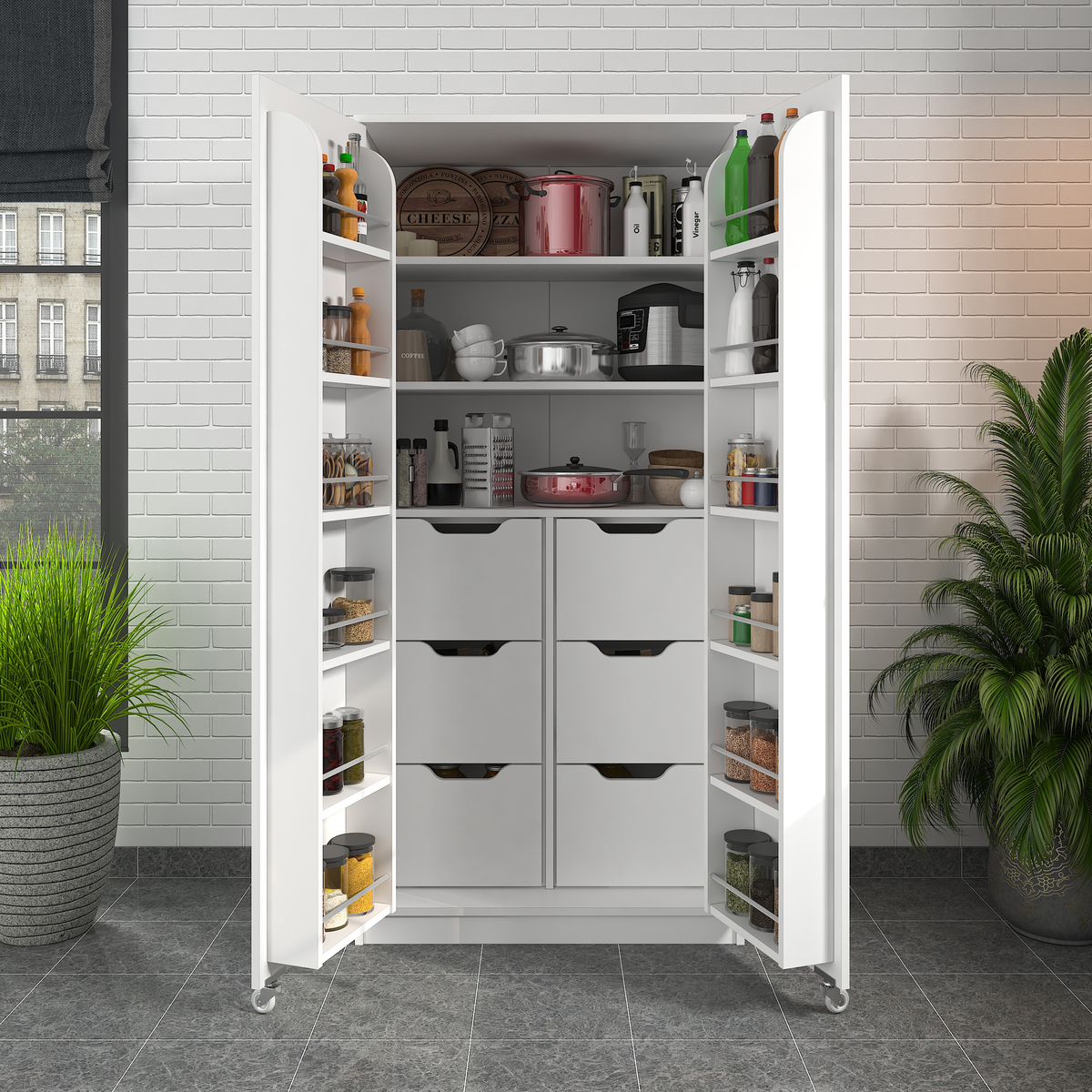 Sembol Kd 10 Kiler Dolabı 2 Kapılı 90 6 Çekmeceli ( B ) 1830x862x469 Görseli