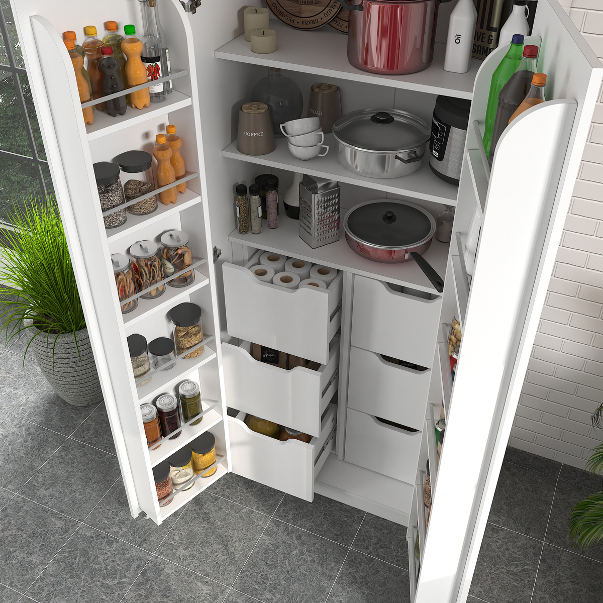 Sembol Kd 10 Kiler Dolabı 2 Kapılı 90 6 Çekmeceli ( B ) 1830x862x469 Görseli