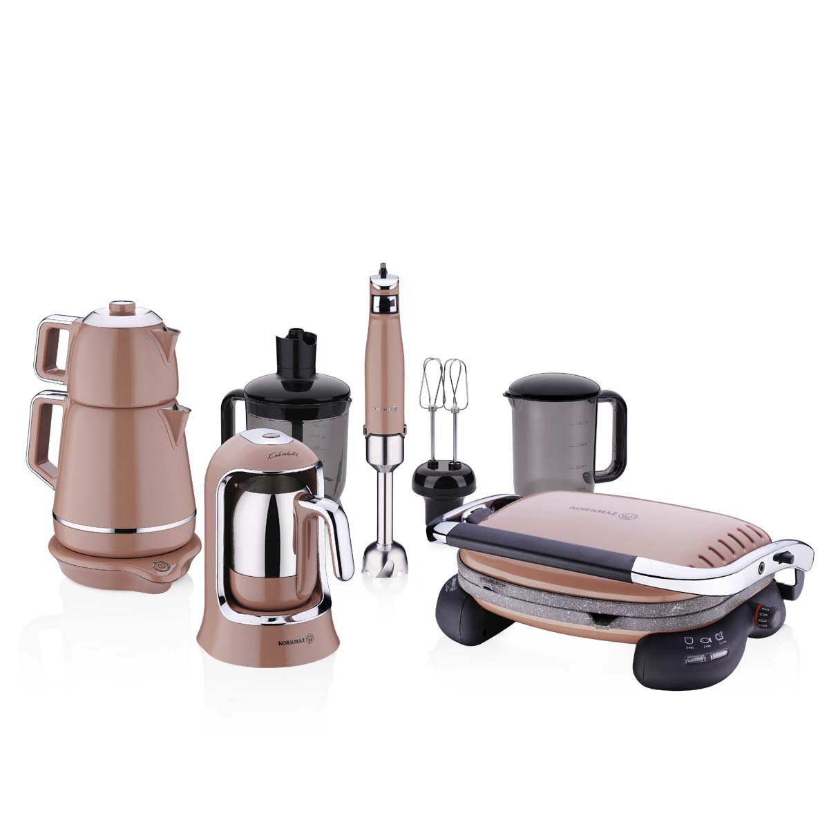Korkmaz A1850 Mocha 15 Parça Elektro Set
