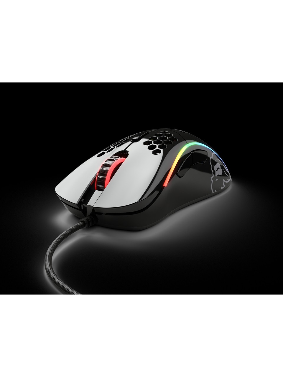 Glorıous  D Kablolu Parlak Siyah Oyuncu Mouse Gd-gwhıte