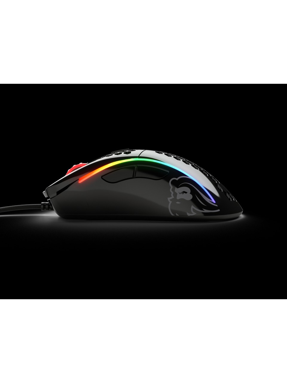 Glorıous  D Kablolu Parlak Siyah Oyuncu Mouse Gd-gwhıte Görseli