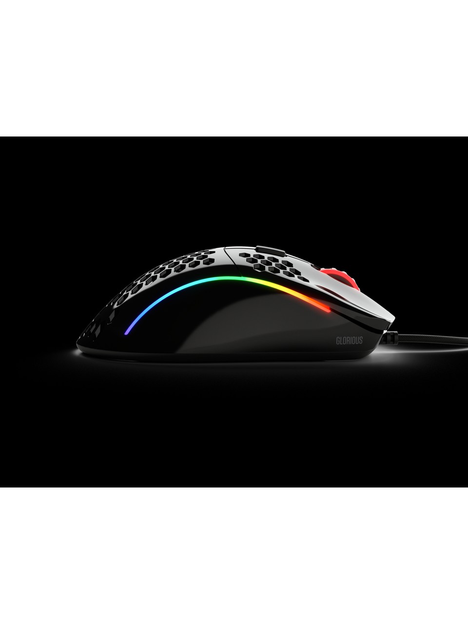 Glorıous  D Kablolu Parlak Siyah Oyuncu Mouse Gd-gwhıte Görseli