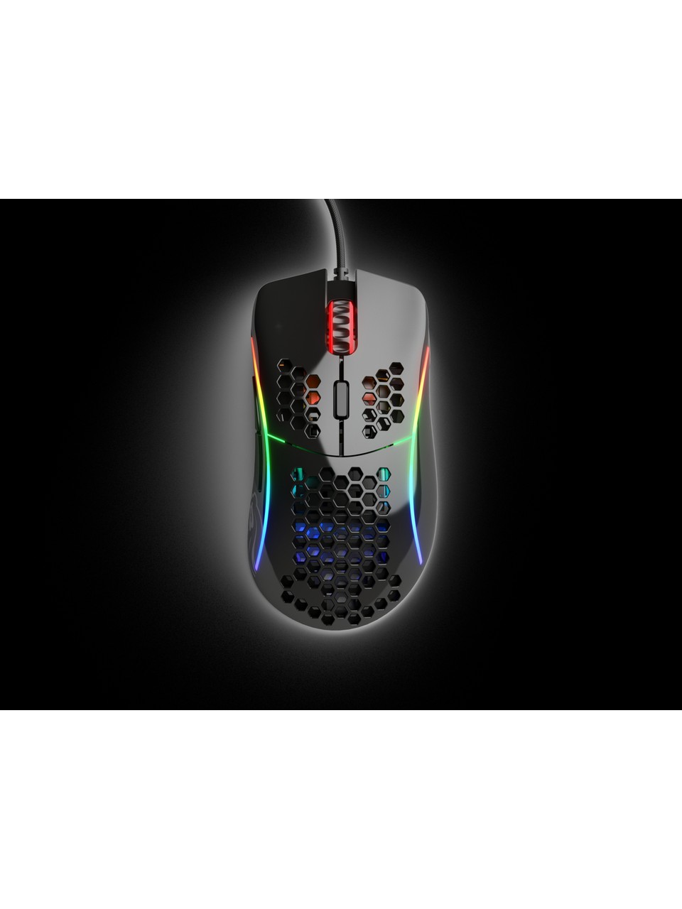 Glorıous  D Kablolu Parlak Siyah Oyuncu Mouse Gd-gwhıte Görseli