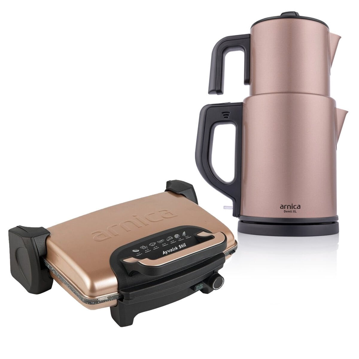 Arnica St90022 Fırsat Paketi - Ayvalık Still Tost Makinesi & Demli Xl Çay Makinesi
