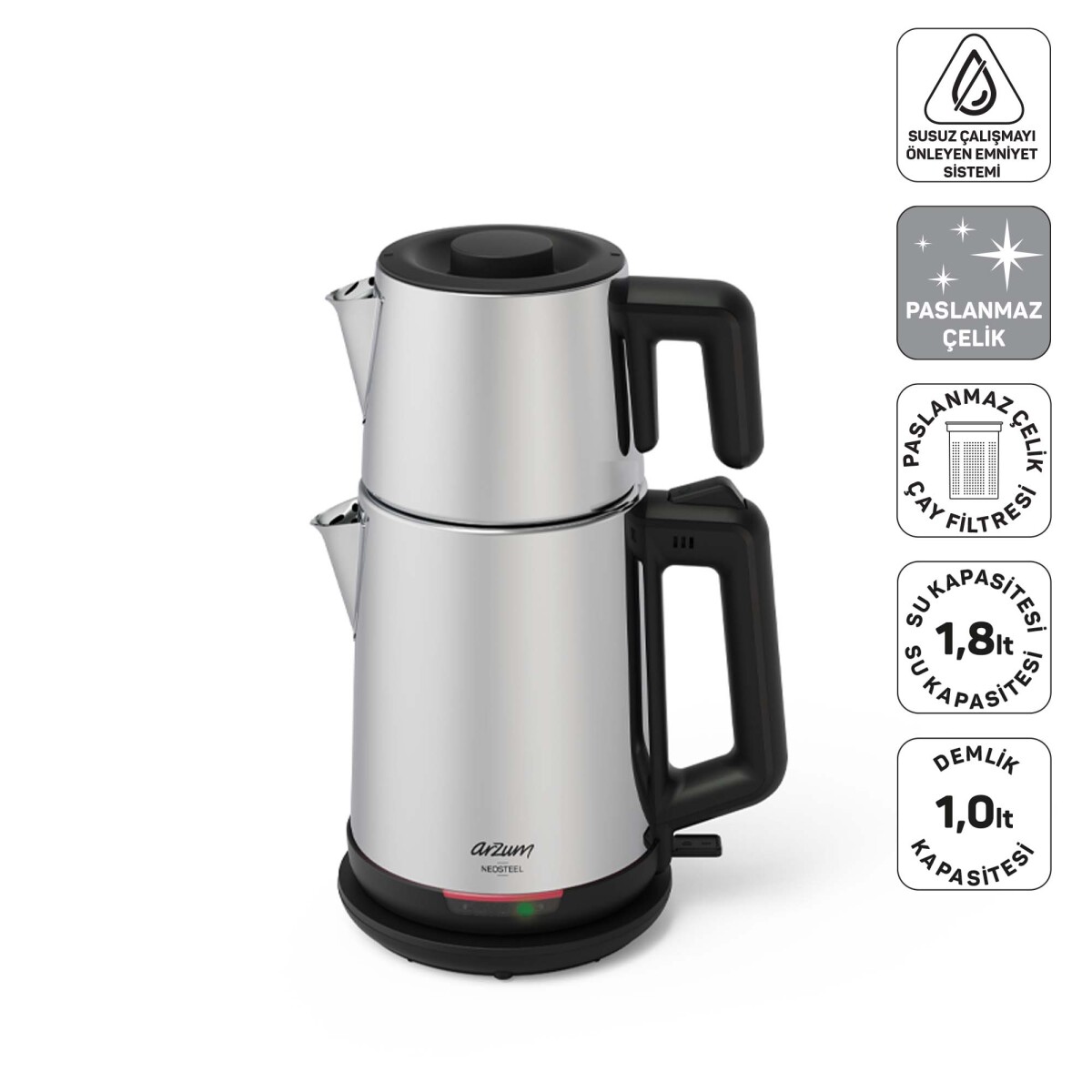Arzum Ar3158-06 Neosteel Çay Makinesi Inox